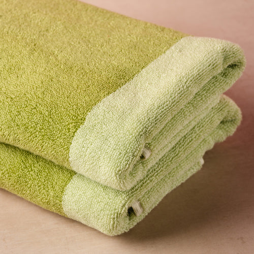 Ona - Badhanddoek 70x140cm pistachio green Pixie - Set van 2