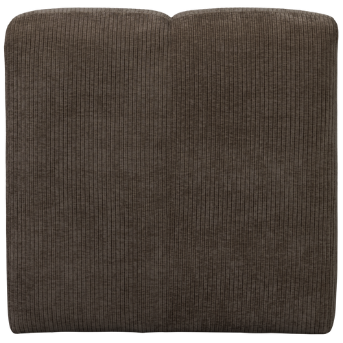 WOOOD eetbankje 84cm met rugleuning Mojo - Ribstof - Bruin - 88x84x73 - vtwonen shop