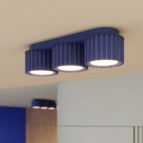 Sollux Lighting Plafondlamp AURA 3 ultramarijn Gx53 - 32,5x10x8cm
