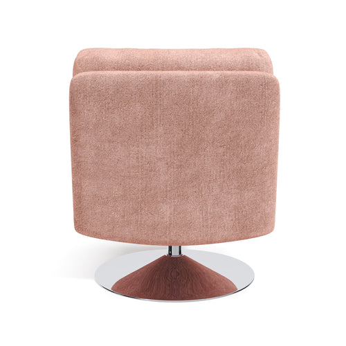 Sia Home - Fauteuil TIMELESS - Fluweel met structuur - Vintage roze - 60.5 CENTIMETERScm