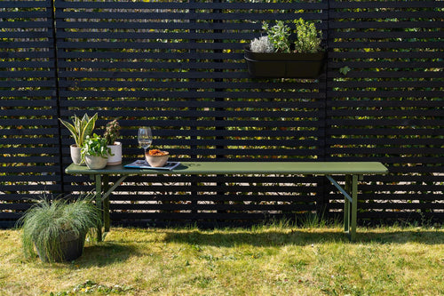 MaximaVida inklapbare bierbank Berlijn 200 x 25 cm olijfgroen - FSC hout