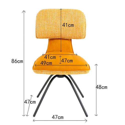 Kare Design Draaistoel Helli oker