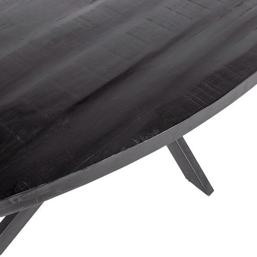Giga Meubel Eettafel Mansour - Zwart Hout - 240x100x76cm
