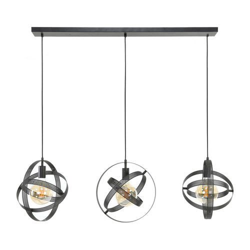Giga Meubel Hanglamp Cosmos Mesh - Metaal - 3-Lichts - 115x33x150cm - vtwonen shop
