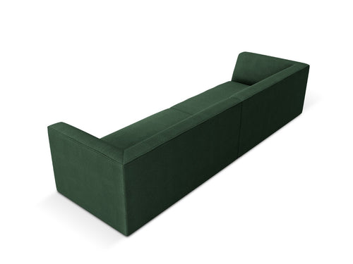 Micadoni Bank Ruby 4-zits, structurele stof, groente - 93x302x69cm
