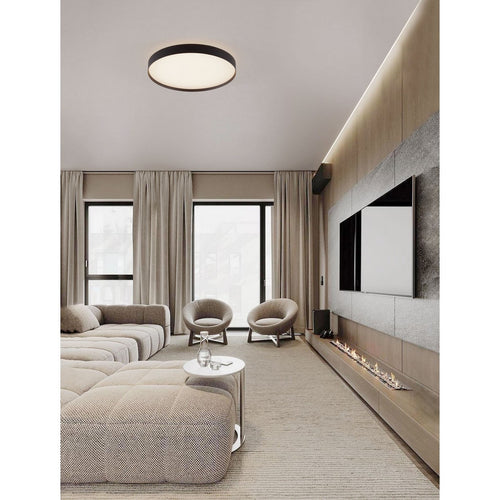 Nova Luce ROI Inbouw plafondlamp Sandy Black Triac dimbare LED 48W 3724lm 2700-3000K CCT