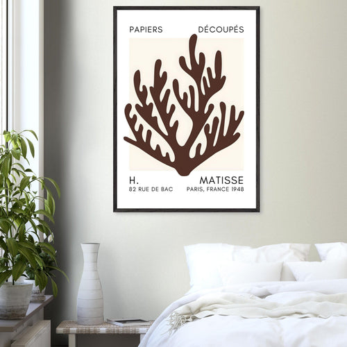 Artfulprints Poster Matisse – Coral harmony brown   - 50x70 cm - Bruin