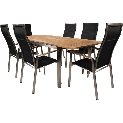 Lesli Living bistrostoel hoge - zwart - 59x66x109cm - set van 4