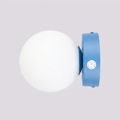 Sollux Lighting Wandlamp YOLI 1 lichtblauw met schakelaar - 12x14x12cm