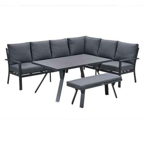 Garden Impressions lounge dining set Senja mystic grey - 4-delig - rechts - vtwonen shop