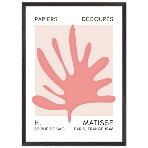 Artfulprints Poster met Lijst Matisse – Coral drift taupe   - 50x70 cm - Taupe