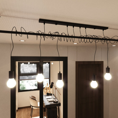 Sollux Lighting Kroonluchter SALAMANCA 2 zwart - 50x10x150cm