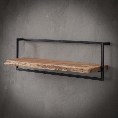 Giga Meubel Wandplank Edge - Naturel Acaciahout - 100x25x30cm