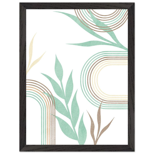 Artfulprints Poster met Lijst Boho – Mint leaves   - 30x40 cm - Groen