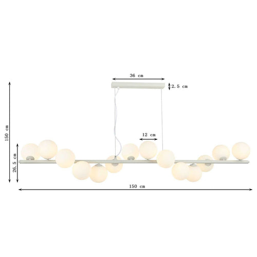 Kare Design Hanglamp Scala Balls 150cm beige