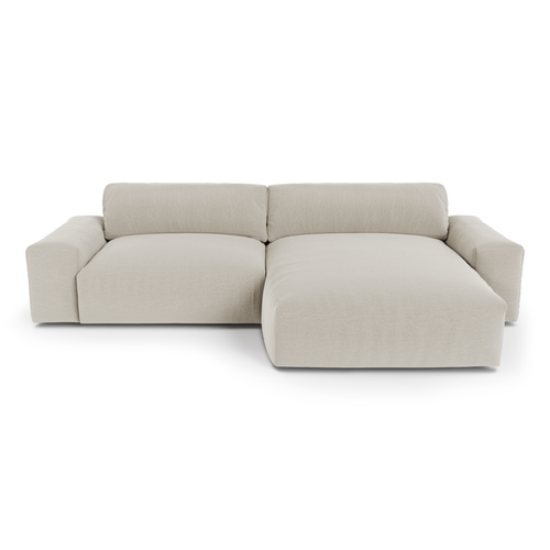 Sia Home - Hoekbanken rechts BLISS - Zacht aanvoelende geweven stof - Beige - 310cm - vtwonen shop