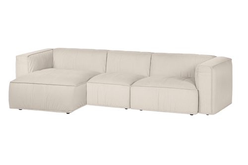 noo.ma Lobi hoekbank 4-zits - beige corduroy, 318x154x73,5 cm