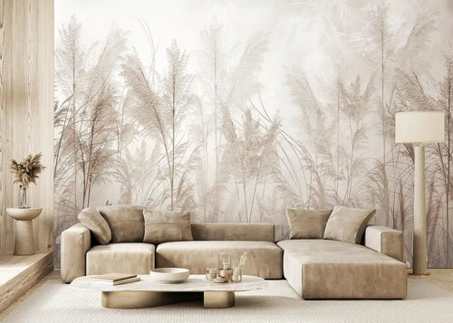 Sanders & Sanders fotobehang bladeren en bloemen beige - 375 x 270 cm - 601441