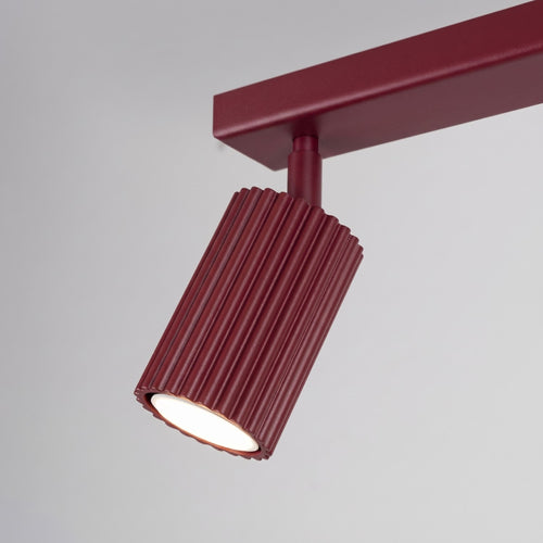 Sollux Lighting Plafondlamp KARBON 2 bordeaux - 30x6,5x16,5cm