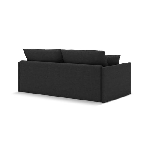 Cosmopolitan Design - Converteerbare bank Shannon 3-zits, structurele stof antraciet - 94x209x87cm