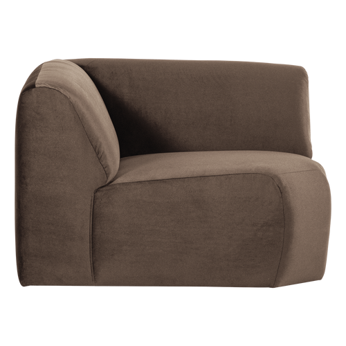 WOOOD hoekelement recht Mojo Base - Velvet - Bruin - 74x105x105