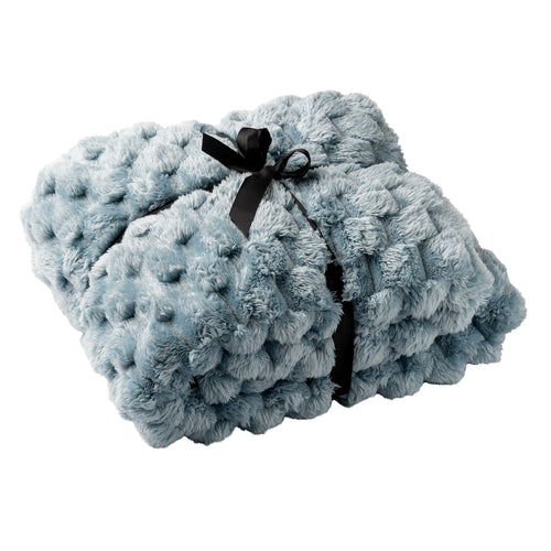 VIVIAN - plaid 150x200 cm - superzacht - 100% gerecycled - Sterling Blue - blauw
