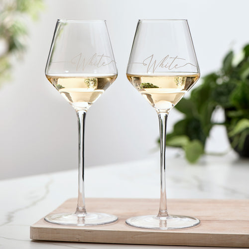 Rivièra Maison RM White Wine Glass 2 pcs - Glas - Transparant - vtwonen shop