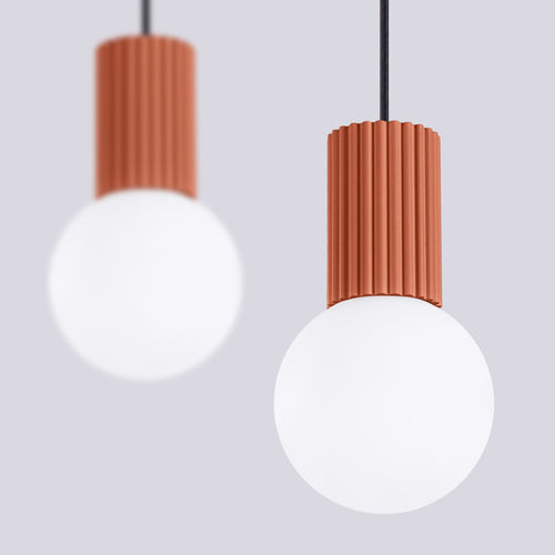 Sollux Lighting Hanglamp HALO 2L rode oker - 33,5x6x120cm