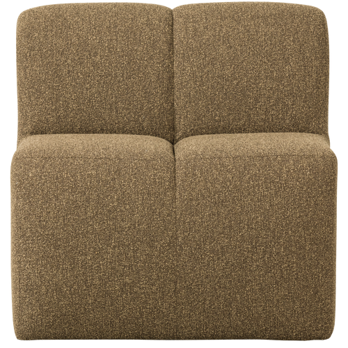 WOOOD eetbankje 84cm met rugleuning Mojo - Bouclé - Geel/Bruin Melange - vtwonen shop