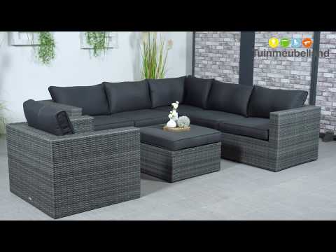 Cayman II lounge set 4-delig - organic grey/antraciet