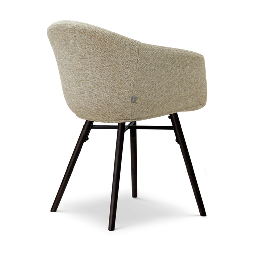 Nolon Nena-Otis Eetkamerstoel Taupe Melange - Zwarte Houten Poten - vtwonen shop