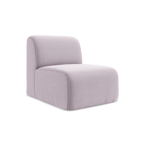 LaMiaSofa Bankmodule midden Cervo - velours - lavendel - 70x94x75