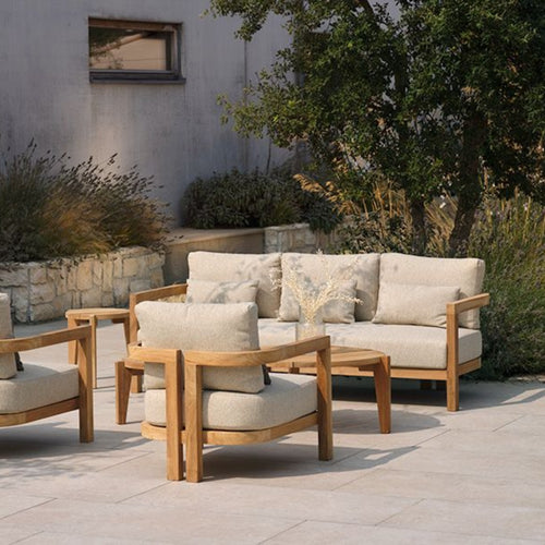 Hartman 3-Zits Loungebank Moira - Teak Naturel - 205x81x60cm - vtwonen shop