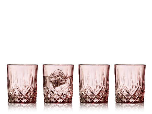 Lyngby Whiskey Glazen Sorrento (Roze - 320ml) - set van 4 stuks - vtwonen shop