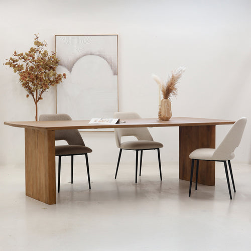 Giga Meubel Eettafel Tomeo - Mangohout - Naturel - 250cm