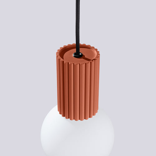 Sollux Lighting Hanglamp HALO 1 rood ochra - 12x12x120cm