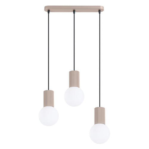 Sollux Lighting Hanglamp HALO 3L taupe - 40x6x120cm