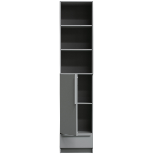 WOOOD 1-deurs kast Pure - Grenen - Betongrijs - 215x48x60 - vtwonen shop