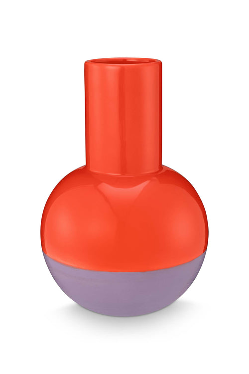 vtwonen - Vaas - Bloemenvaas - Keramiek - Rood - 21cm