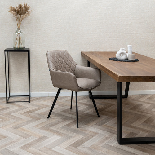 Kick eetkamerstoel Karl - Grijs/Beige - vtwonen shop