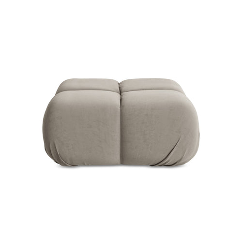 LaMiaSofa Poef Sanremo - velours - taupe - 95x95x41