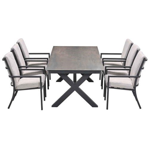 Garden Impressions tuinset Senja - sintra - Rome bronze - 240x100 cm - 7-delig