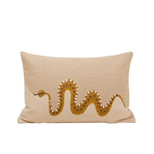 Madura Kussenovertrek Teoti natuurlijke en gouden python 40x60 cm