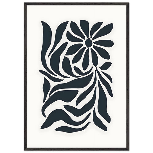Artfulprints Poster met Lijst Matisse – Inner bloom   - 70x100 cm - Zwart / Wit