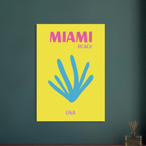 Artfulprints  USA - Miami   poster A4 21x29.7 cm - vtwonen shop
