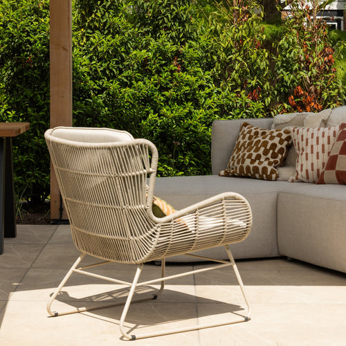 WOOOD loungestoelen tuin Grace - Staal/Touw - 81x75x70 - Set van 2