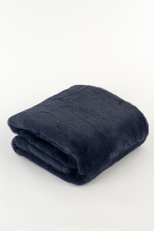 In The Mood Collection Bronte Fleece Deken - L200 x B150 cm - Donkerblauw