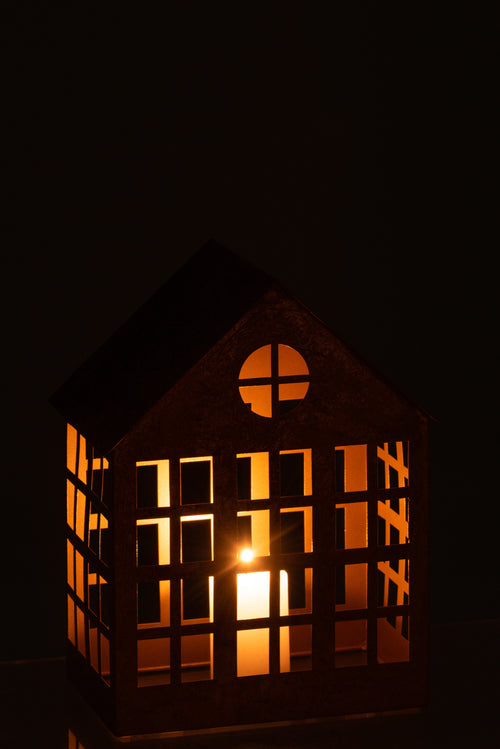 J-Line kaarshouder Huis Delta - ijzer - goud