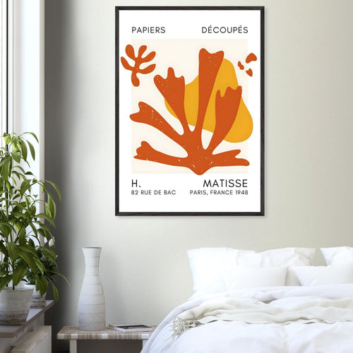 Artfulprints Poster Matisse – Abstract bloom orange   - 70x100 cm - Oranje