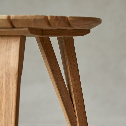 Tikamoon Bijzettafeltje van gerecycled massief teak - Naturel